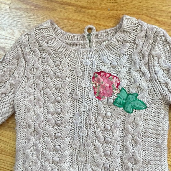 Madam P. Upcycled Cable Pullover Sweater sz.  M #AL - Picture 7 of 14